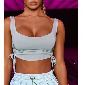 Grey crop top oh Polly . New without tag